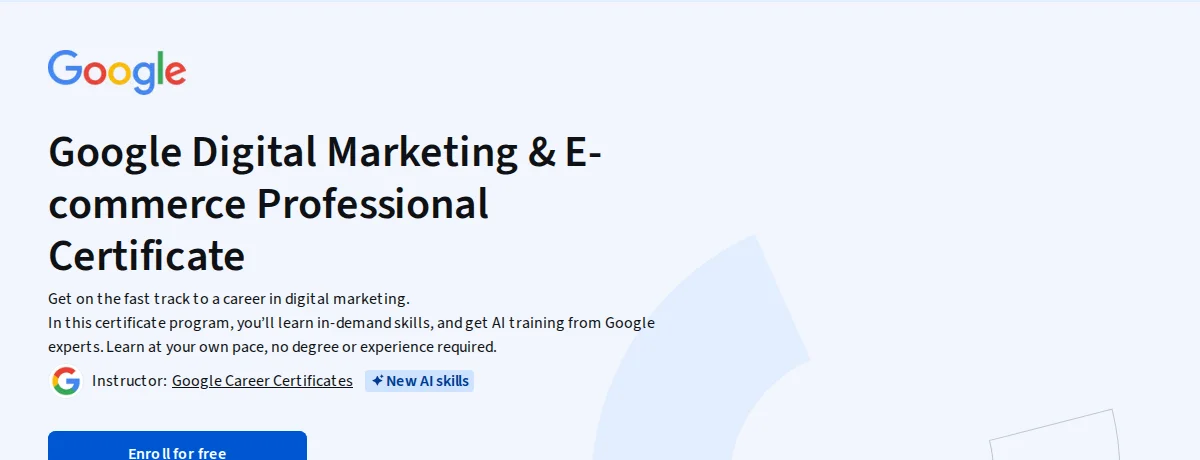 Google Digital Marketing Ecommerce Ua
