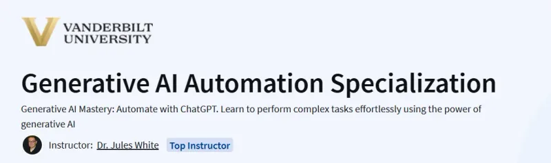 Generative AI Automation Specialization Course