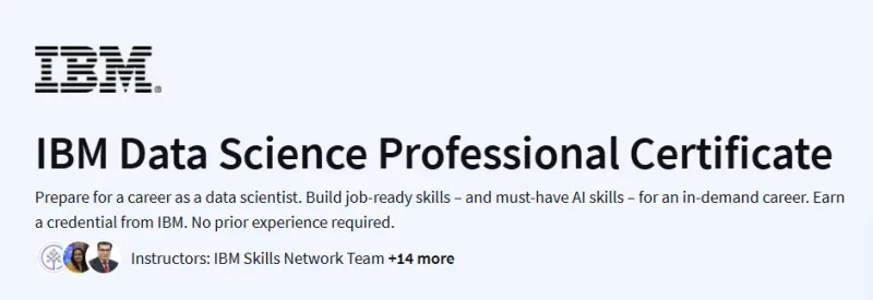 IBM Data Science Professional Certificate Course