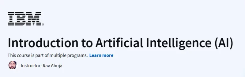 Introduction to Artificial Intelligence (AI) Course