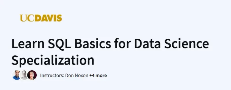 Learn SQL Basics for Data Science Specialization Course