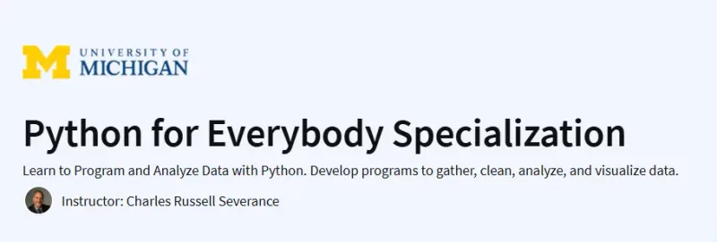 Python for Everybody Specialization Course