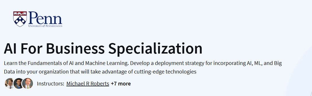 AI For Business Specialization Course