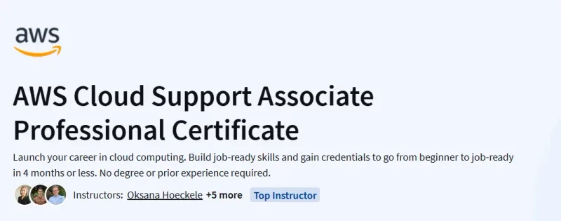 AWS Cloud Support Associate Professional Certificate Course