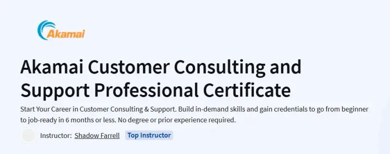 Akamai Customer Consulting and Support Professional Certificate Course