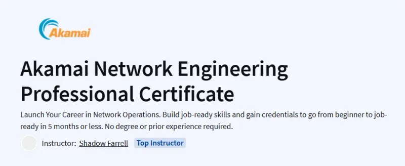 Akamai Network Engineering Professional Certificate Course