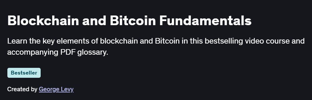 Blockchain and Bitcoin Fundamentals Course
