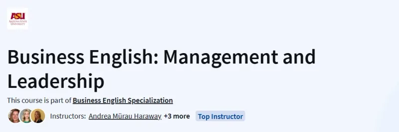 Business English: Management and Leadership Course