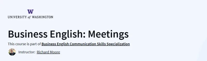 Business English: Meetings Course
