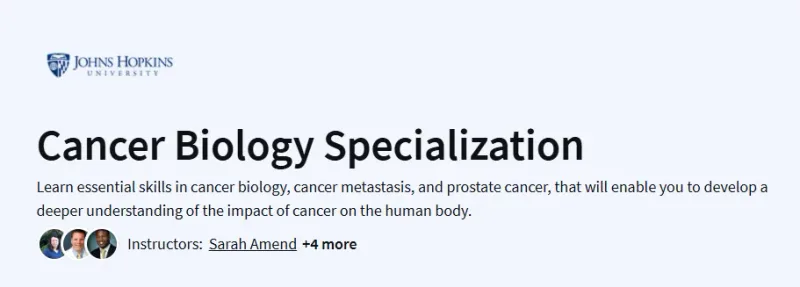 Cancer Biology Specialization Course