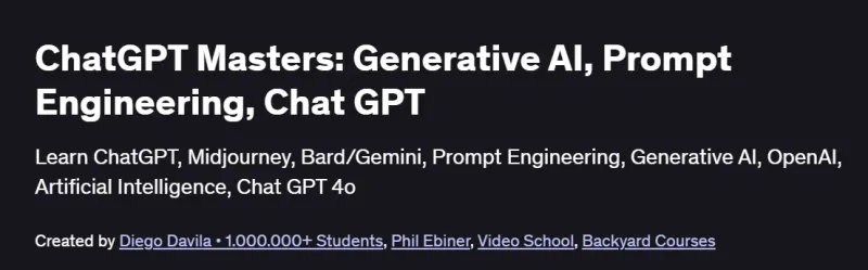 ChatGPT Masters: Generative AI, Prompt Engineering, Chat GPT Course