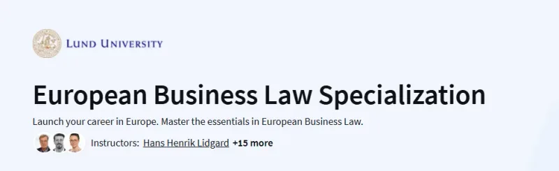 European Business Law Specialization Course