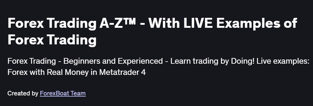 Forex Trading A-Z™ – With LIVE Examples of Forex Trading Course