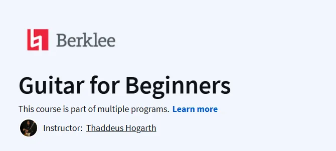 Guitar for Beginners Course
