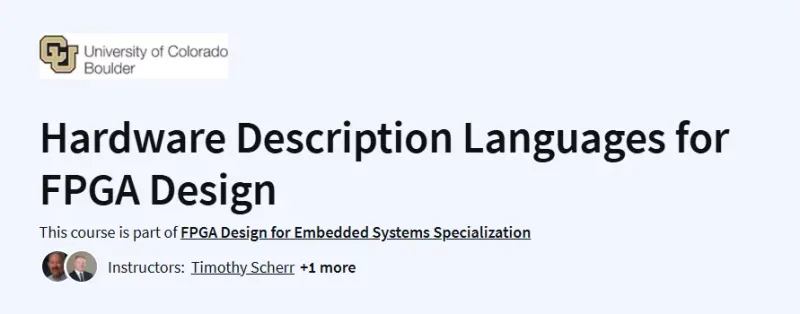 Hardware Description Languages for FPGA Design Course
