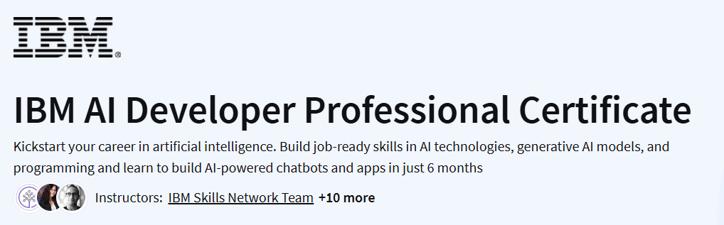 IBM AI Developer Professional Certificate Course