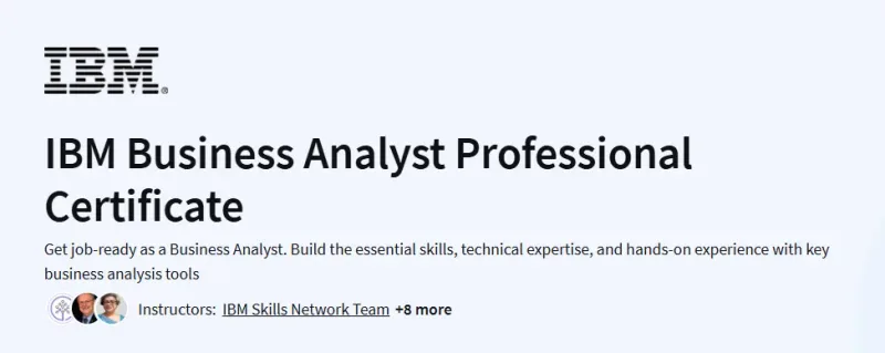 IBM Business Analyst Professional Certificate Course