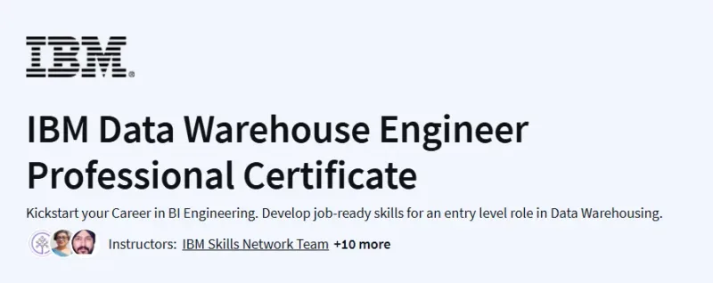 IBM Data Warehouse Engineer Professional Certificate Course
