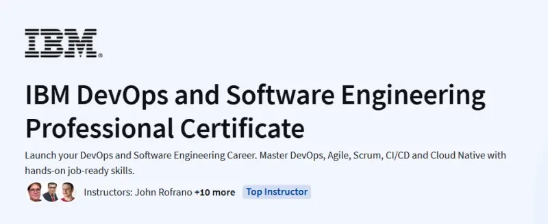 IBM DevOps and Software Engineering Professional Certificate Course