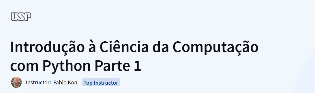 Introdução à Ciência da Computação com Python Parte 1 Course