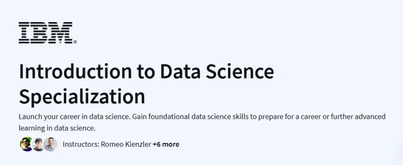 Introduction to Data Science Specialization Course