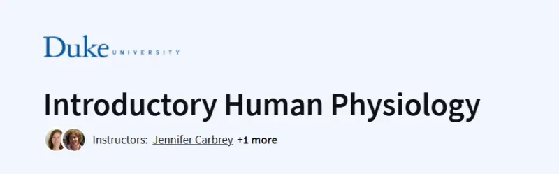 Introductory Human Physiology Course