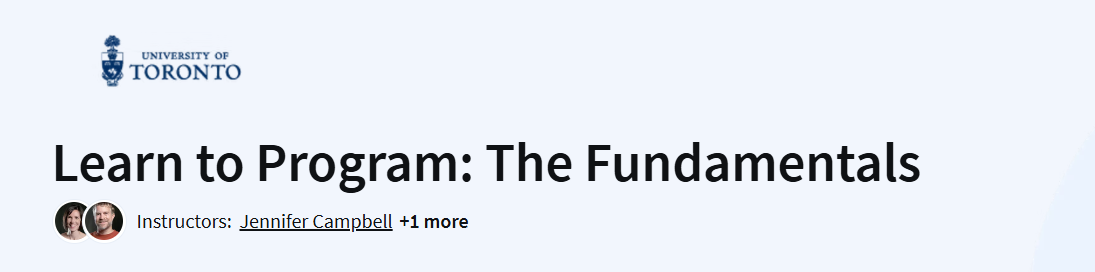 Learn to Program: The Fundamentals Course