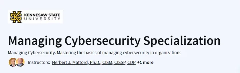 Managing Cybersecurity Specialization