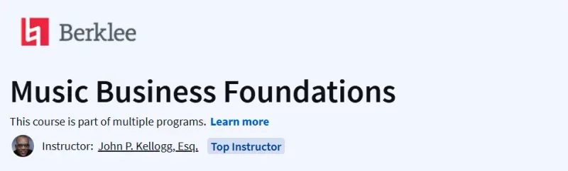 Music Business Foundations Course