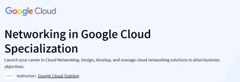 Networking in Google Cloud Specialization Course