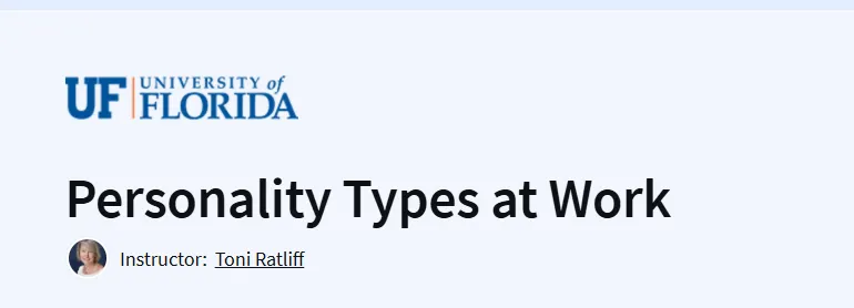 Personality Types at Work Course