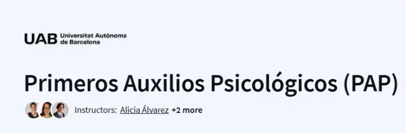 Primeros Auxilios Psicológicos (PAP) Course