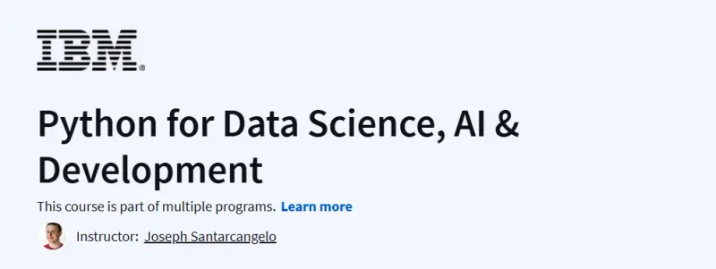 Python for Data Science, AI & Development  Course By IBM