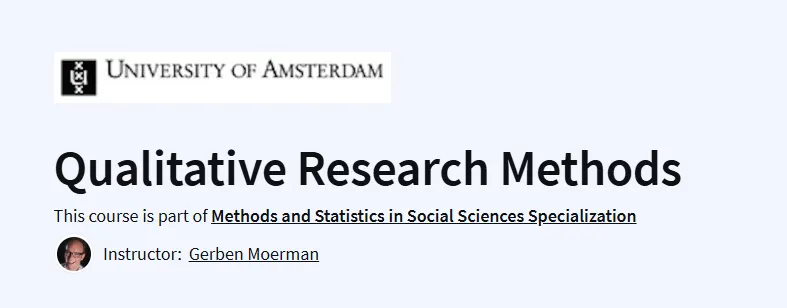 Qualitative Research Methods Course
