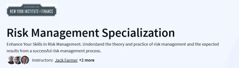 Risk Management Specialization Course