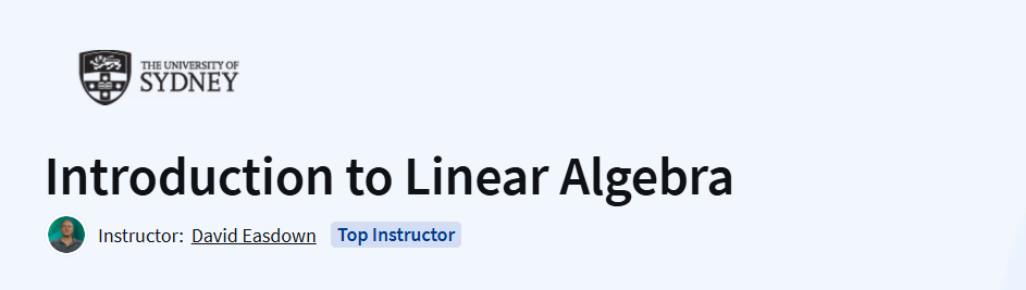 Introduction to Linear Algebra Course