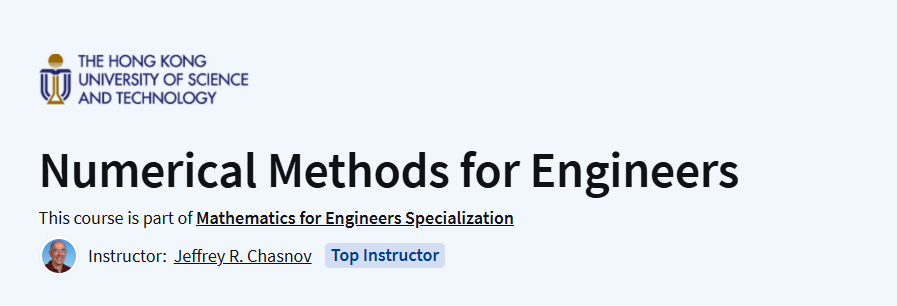 Numerical Methods for Engineers Course