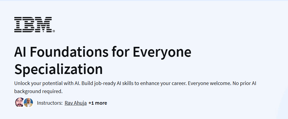 AI Foundations for Everyone Specialization Course