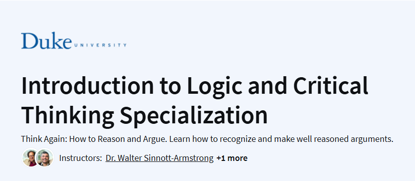 Introduction to Logic and Critical Thinking Course