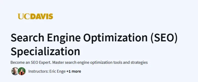 Search Engine Optimization (SEO) Specialization Course