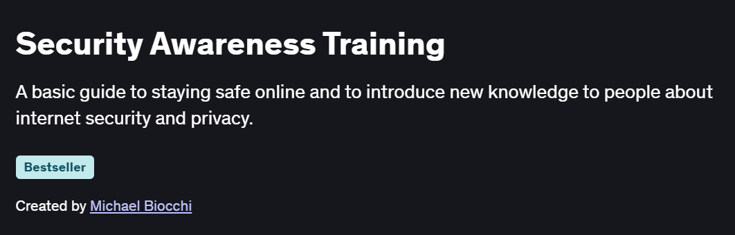 Security Awareness Training Course