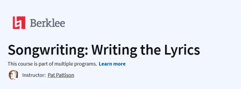 Songwriting: Writing the Lyrics Course