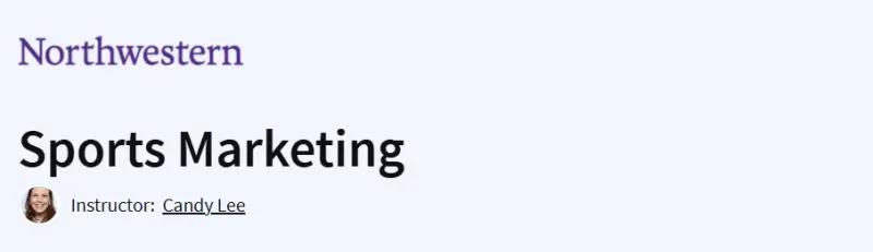 Sports Marketing Course