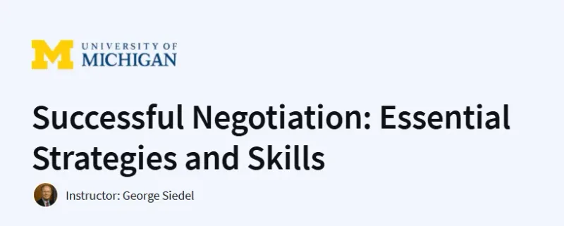 Successful Negotiation: Essential Strategies and Skills Course