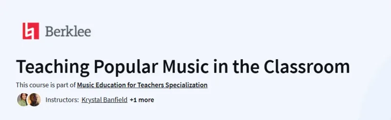 Teaching Popular Music in the Classroom Course