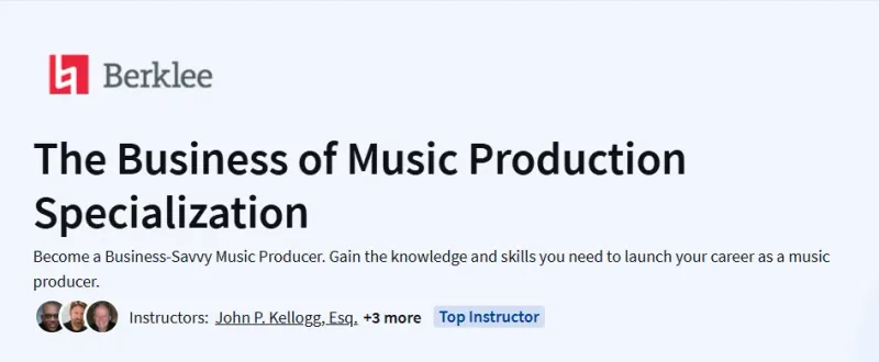The Business of Music Production Specialization Course
