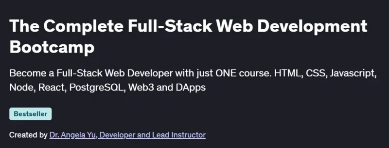 The Complete Full-Stack Web Development Bootcamp Course
