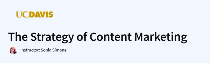 The Strategy of Content Marketing Course