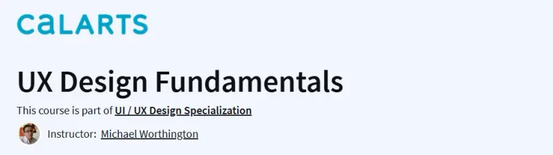 UX Design Fundamentals Course