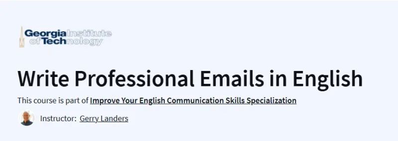 Write Professional Emails in English Course